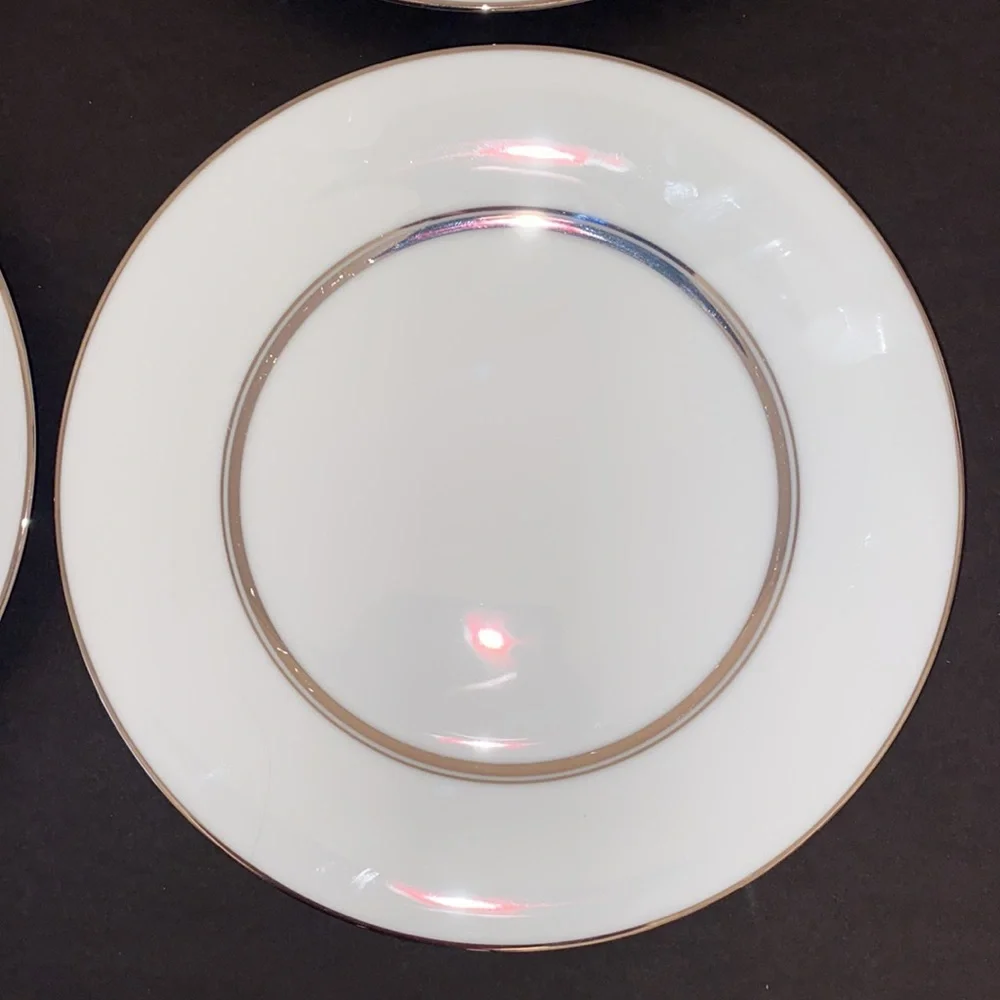 Noritake Galaxy 6527 Salad China Plates Vintage Set of 4